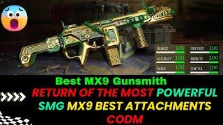 Return Of The Most POWERFUL SMG MX9 Best Attachments Codm | Best MX9 Gunsmith