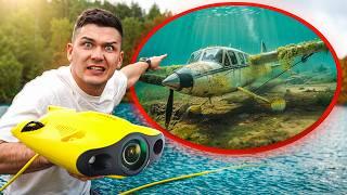 My UNDERWATER DRONE caught Crashed AIRPLANE! How did it get there?