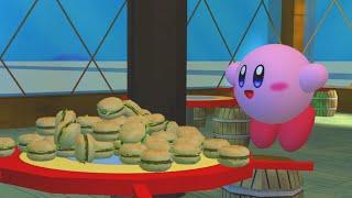 Kirby at the Krusty Krab