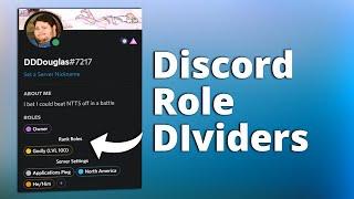 [Outdated] How to make Discord Role Dividers/Categories