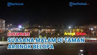 Suasana Malam di Taman Arongk Belopa di Jalan Jenderal Sudirman, Kabupaten Sanggau