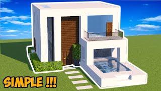  Como hacer una CASA MODERNA SIMPLE para Minecraft Survival