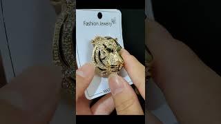 Metal Enamel Tiger Face Head Brooches Corsage Collar Pins Women Men Fashion Jewelry Gifts