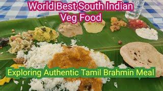 World Best Vegetarian South Indian Food on Banana leaf Meal. Authentic south indian food in Mumbai