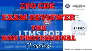 LTO CDE REVIEWER FOR NON PROFESSIONAL 2021