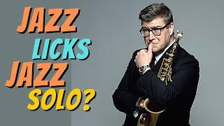 How to use Jazz Licks on Sax - free .pdf exercises!