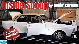 INSIDE SCOOP @ Rollin Chrome Owner Interviews Shelby Cobra, Falcon GT, Monaro at Crookwell NSW 2024