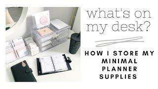 MINIMAL PLANNER SUPPLIES STORAGE/ORGANIZATION | Desk Setup