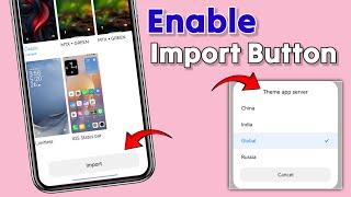 How to enable Import Button in any HyperOS or MIUI Theme App | How to change Theme Server in Xiaomi