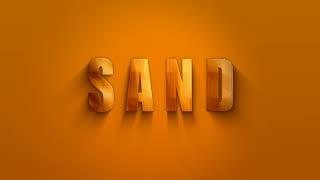 SAND text in simulated environment of lights and shadows - After Effects