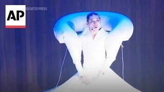 Eurovision winner Nemo performs in inflatable dress by HARRI