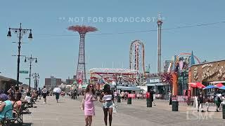 06-21-2024 Coney Island, New York - NYC Heat Wave - Coney Island Beach