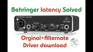 (Drivers download)Behringer U-PHORIA Interface Test and drivers , latency solved