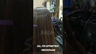 Saanjh Beauty Salon & Academy Indore | Hair Straitening | Kera Protein | Color | For More Subscribe