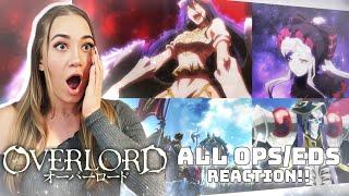 FIRST TIME REACTING to ALL OVERLORD Openings AND Endings (1-4)!!!