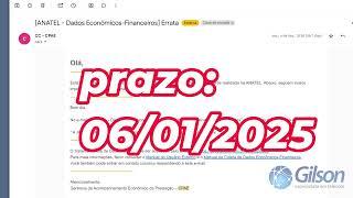 Anatel E-mail Dados Econômicos Financeiro (inconformidades e inconsistências nos dados informados)