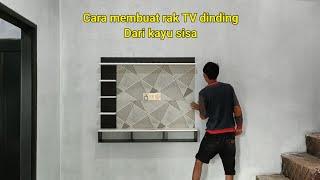 Cara membuat merangkai rak tv dinding simpel Mewah