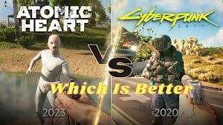 Which is better! Atomic Heart vs Cyberpunk 2077 l Physics and Details Comparison