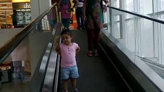 Using escalator herself