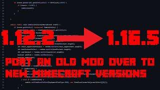 How to port old mods to new Minecraft versions!