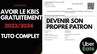 AVOIR KBIS 2023/2024 (création micro entreprise tuto complet)