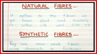 What is natural fibre and synthetic fibre/synthetic fibers/natural fibers ||