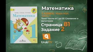 Страница 81 Задание 2 – Математика 1 класс (Моро) Часть 1