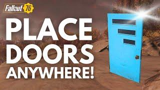 NEW PLACE ANYWHERE DOOR trick on Fallout 76 | new free-place CAMP build tutorial 2024