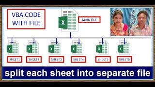 Create a separate file for each worksheet | how to split each excel sheet into separate files