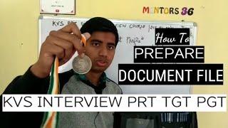 Document File For KVS Interview | Demo For PGT TGT PRT By Mentors36
