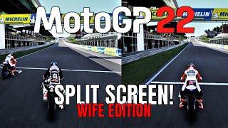 MotoGP 22 Split Screen Mode | PLAYING SPLIT SCREEN WITH THE WIFE.... | Couch Co-op | PS5 Next Gen