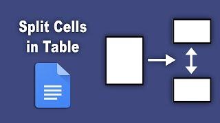 How to split cells in a table in google docs document