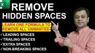 Remove Non Breaking Spaces | Remove Hidden Spaces | One Formula To Remove All Unwanted Spaces