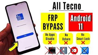 All Tecno Android 11 Frp Bypass 2024 - Apps Not Disable - No Smart Lock - Without Pc Frp Lock Unlock