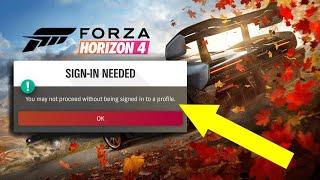 FIX Forza Horizon 4 Sign In Needed Error On PC 2024