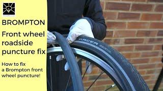 Brompton front wheel puncture repair