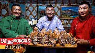 GIANT Mutton BRISKETS for Mighty Mongolian Wrestlers! Mukbang Nomads | Eat Like Mongols