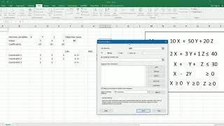 Solving linear programming problems with Excel Solver