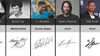Autographs of celebrities: the most creative and original