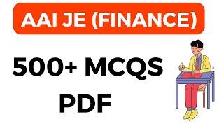 AAI JE FINANCE NOTES PDF (500+ MCQs)-  AAI JUNIOR EXECUTIVE FINANCE MCQs 2023