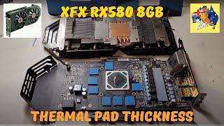 XFX RX580 8GB Thermal Pad Replacement |  What Thickness | Temps Down  & Efficiency Up = More Profit