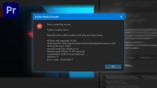 Tutorial Mengatasi Error Compiling Movie | Premiere Pro Indonesia #7
