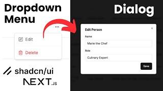 How to Open a Dialog from a Dropdown Menu using shadcn/ui