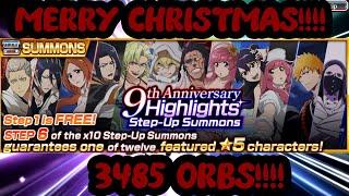 SHAFTED HARD BUT MERRY CHRISTMAS EVERYONE! 9TH ANNI SUMMONS 3485 ORBS! BLEACH BRAVE SOULS!!