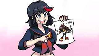 Ryūko's crush on Shadow The Hedgehog (Funny Kill la Kill Comic Dub)