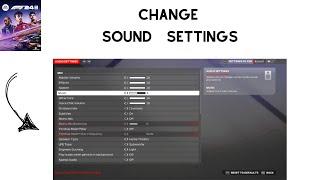 How to Change sound Settings in F1 24