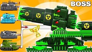 Monster tank: HYBRID DORA RADIOACTIVO vs MEGA TANK  - Cartoons about tank/Nina tank cartoon