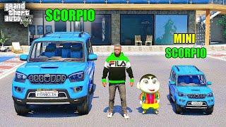 Franklin Mahindra Scorpio VS Shinchan Mahindra Scorpio in GTA 5 || JNK GAMER