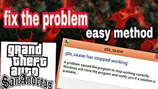 fix gta sa has stopped working