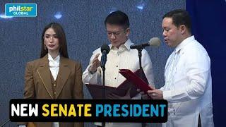 Sen. Chiz Escudero takes oath as new Senate President, replaces Sen. Juan Miguel Zubiri